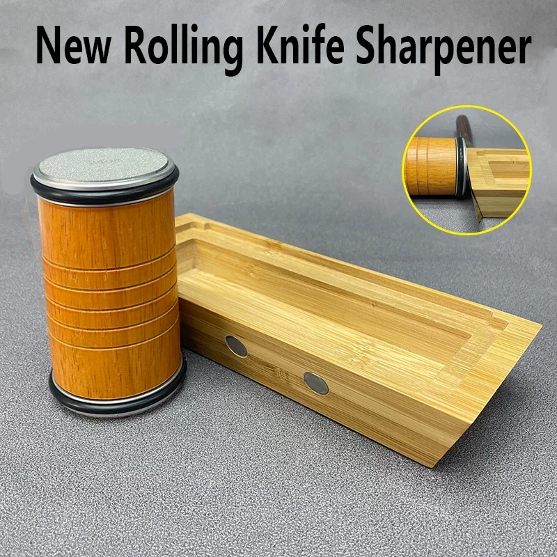 

New Rolling Knife Sharpener with Diamond Stone Whetstone Multifunctional Tumbler Sharpener for Knives Sharpening Kitchen Tools