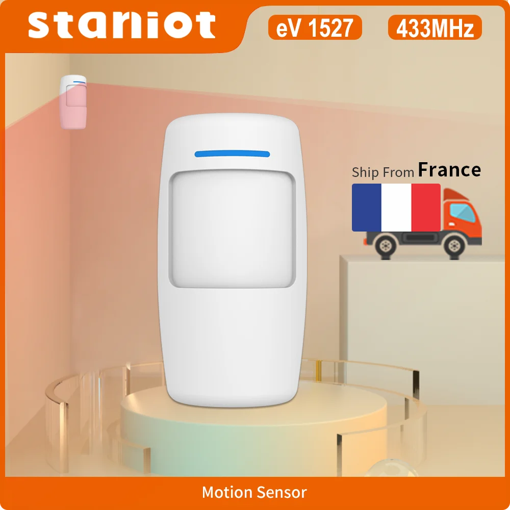 Staniot PIR Motion Sensor Smart Home Human Infrared Detector Compatible 433Mhz Wireless Security Alarm System Work with Alexa