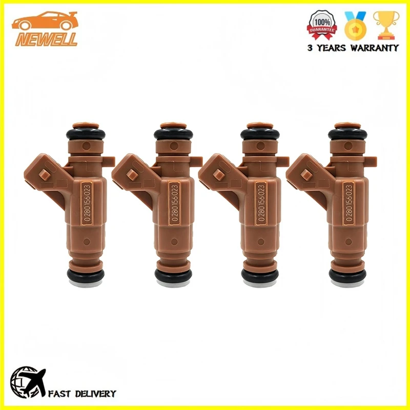4pcs 0280156023 852-12250 55557323 FJ814 Fuel Injector For 2000-2003 Saab 9-3 2.0L 2000-2002 Saab 9-3 2.3L