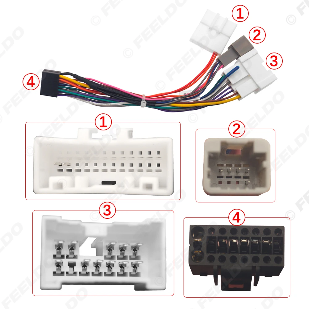 Car 16pin Power Cord Wiring Harness Adapter With Steering Wheel Control For Renault Captur 15-17 Installation Head Unit
