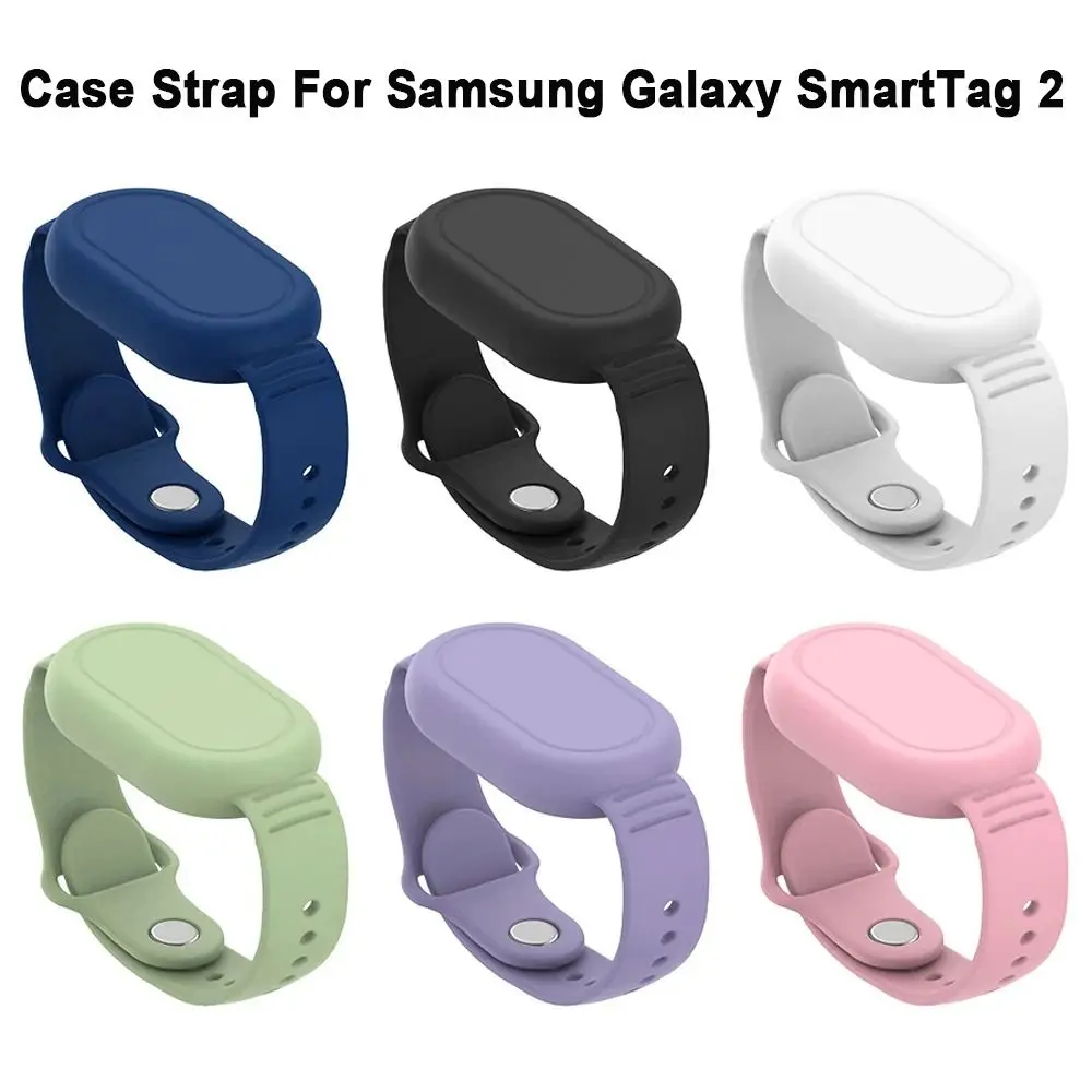 Silicone Silicone Strap Case Bracelet Holder Kids Bracelet Watch Band Replacement Child Wristband for Samsung Galaxy SmartTag 2