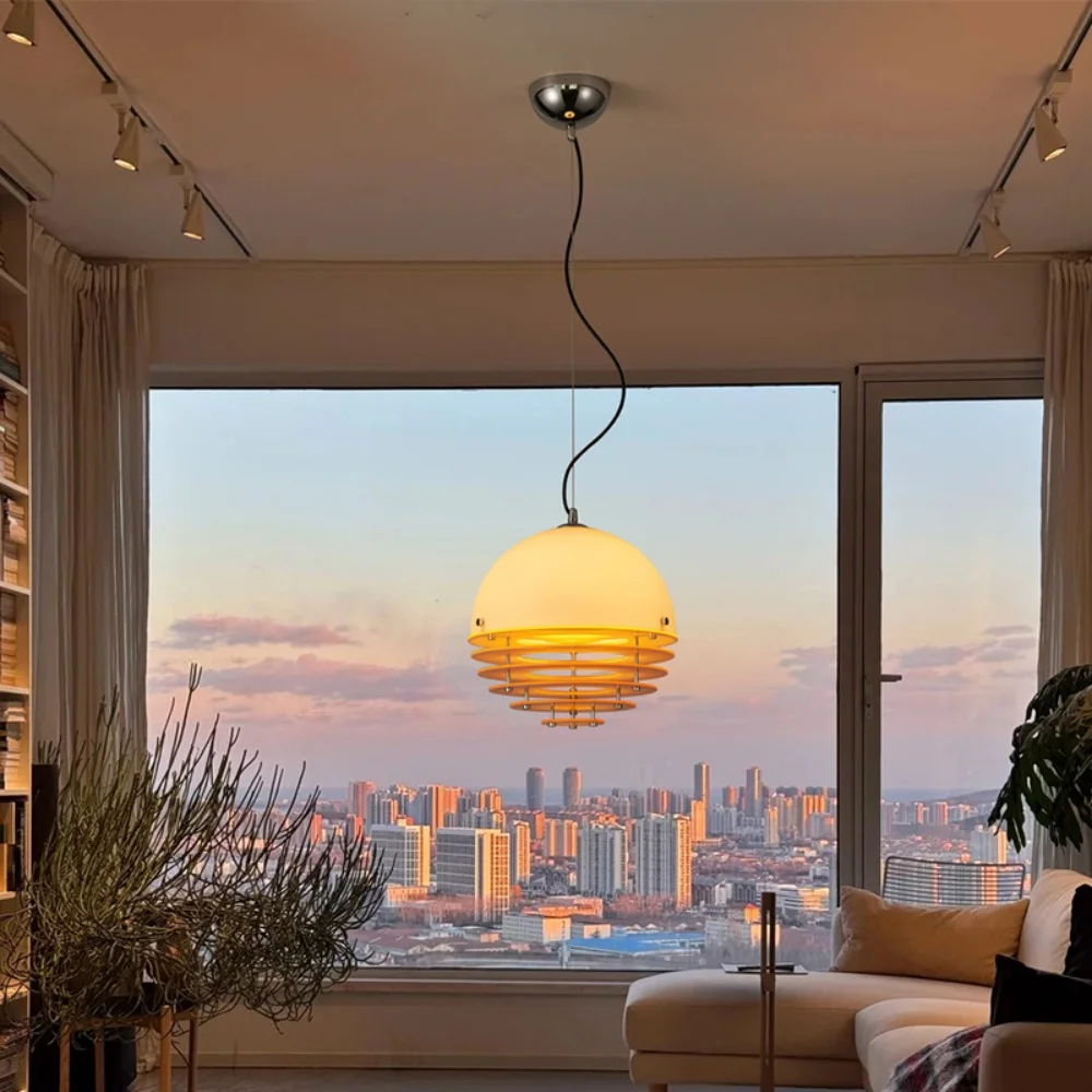 Sunset Orange Pendant Light Modern Creative Design Pendant Lamp Restaurant Bar Balcony Showcase Cafe Atmosphere Decor Chandelier
