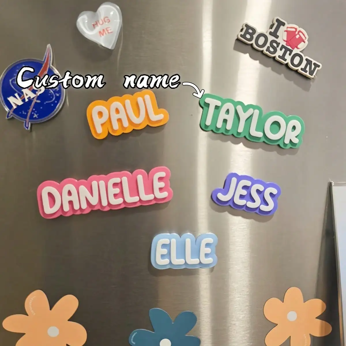 

1pc Custom Name Refrigerator Magnet, Family Name Sticker, Locker Name Sticker, Gift For Her, Housewarming Gift