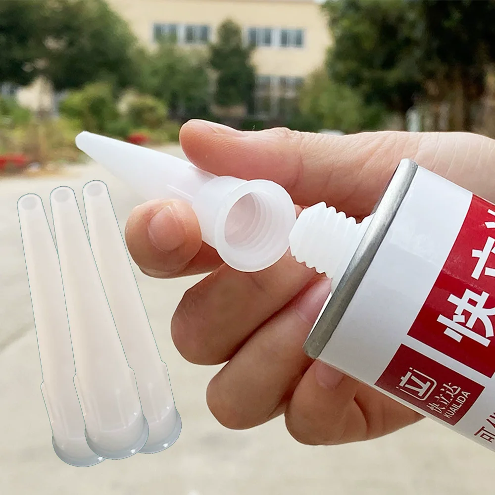 20pcs/set Universal Caulking Gun Nozzles Plastic Glass Glue Nozzles Sealant Silicone Caulking Tips Mouth Home Construction Tools