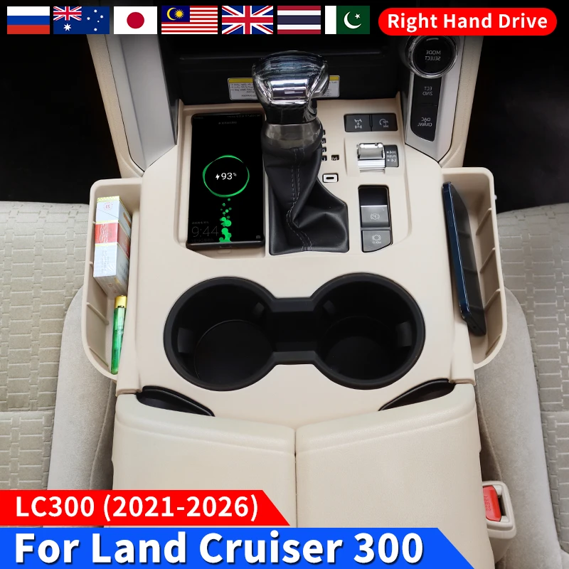 ل 2021-2025 2024 تويوتا لاند كروزر 300 LC300 وحدة التحكم المركزية تخزين حماية كم الغبار الملحقات الداخلية ترقية