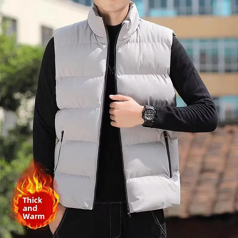 

Мужской пуховый хлопковый жилет в стиле ретро в японском стиле Thi, повседневный осенне-зимний теплый жилет с подкладкой, свободный крой, молодежный тренд, зимняя одежда...