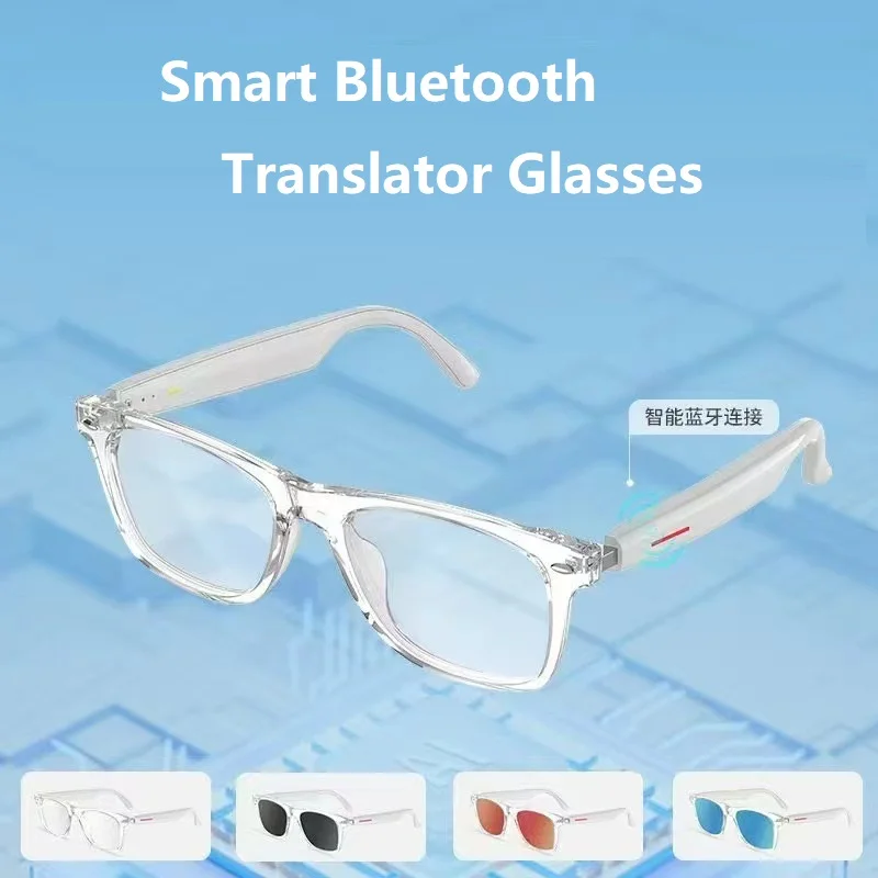 new Smart Bluetooth Translator Glasses 144 Languages AI Translation Anti Blue-ray With Battery Life 6h Translation Smart device