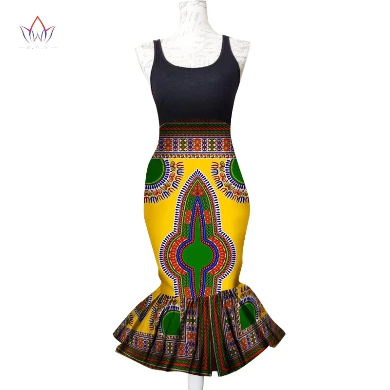 

Summer Women Clothing New Designs African Clothes for Women African Print Skirts Midi Skirt Trumpet Mermaid Print Skirts WY1352