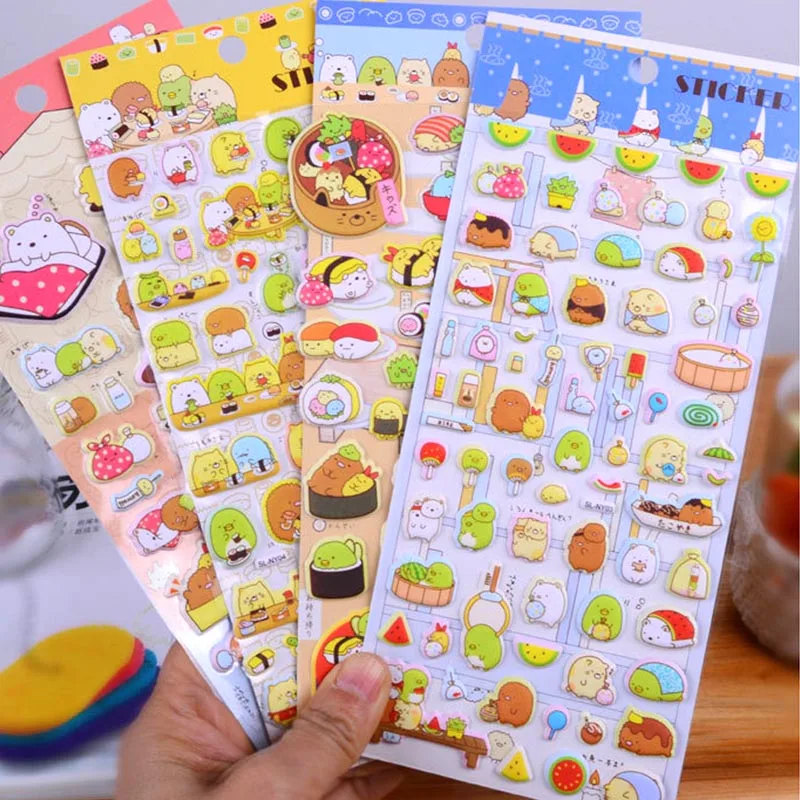 20pcs/lot Sumikko Gurashi 3D Stickers Creative Scrapbooking DIY Diary Decorative Noctilucent Sticker Album Stick Label