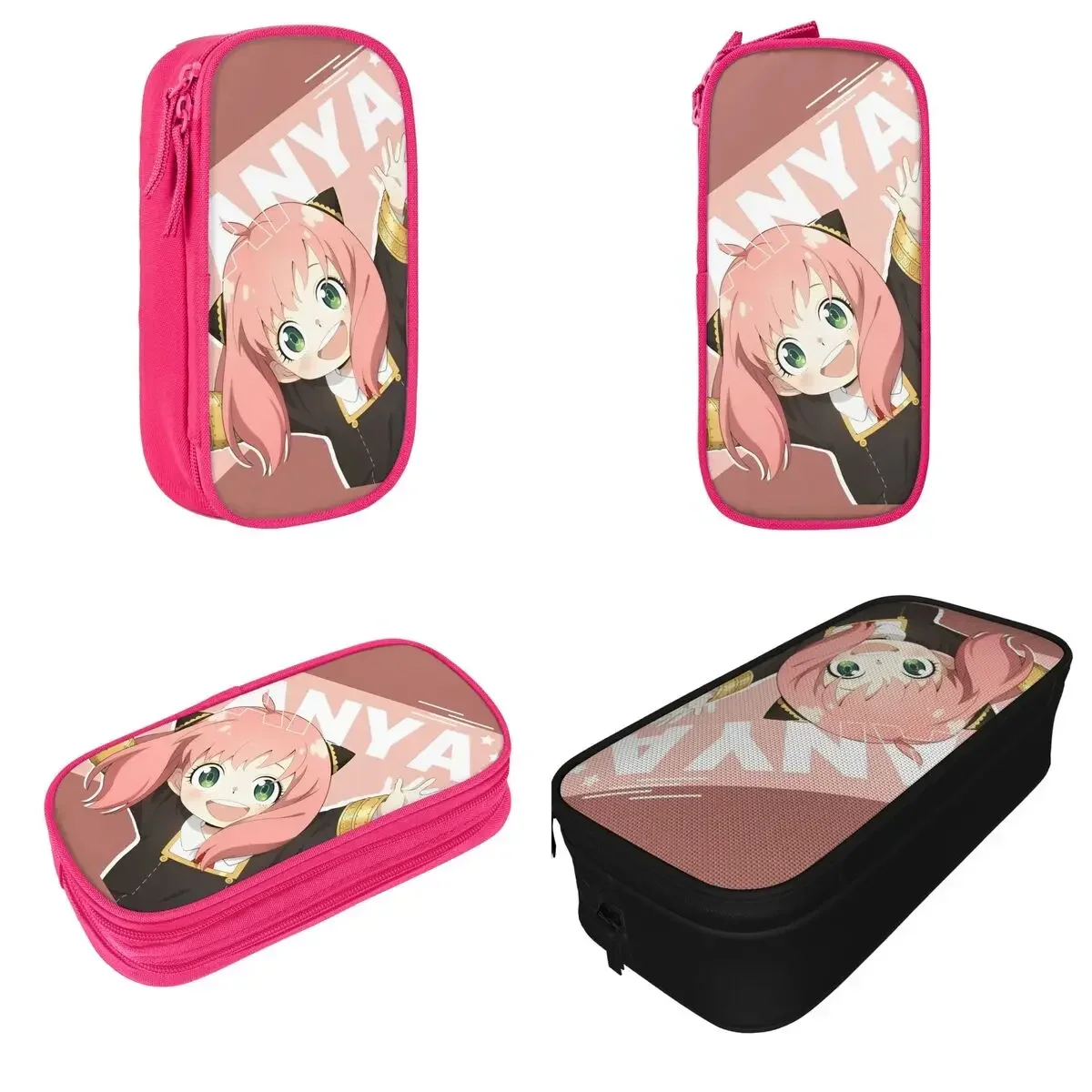 

Anya Anime Pencil Case Pencilcases Pen Box for Girls Boys Big Capacity Bag School Supplies Zipper Accessories