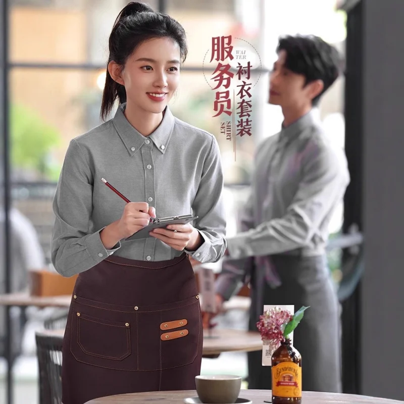 short-sleeved-shirt-for-milk-tea-shop-work-uniformlogocoffee-shop-and-restaurant-waiter-shirttsummer-t-shirt