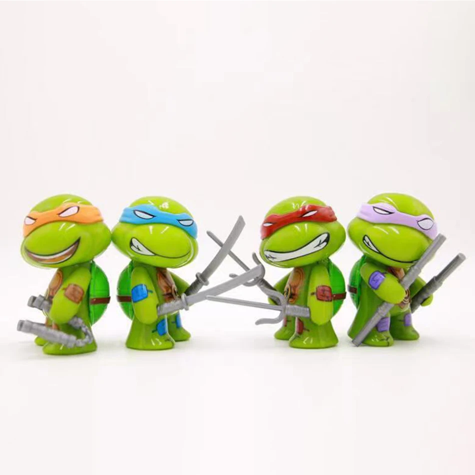 2024 new 4pcs ninja Turtle TMNT figure with movable joints Birthday for Kids Children Christmas