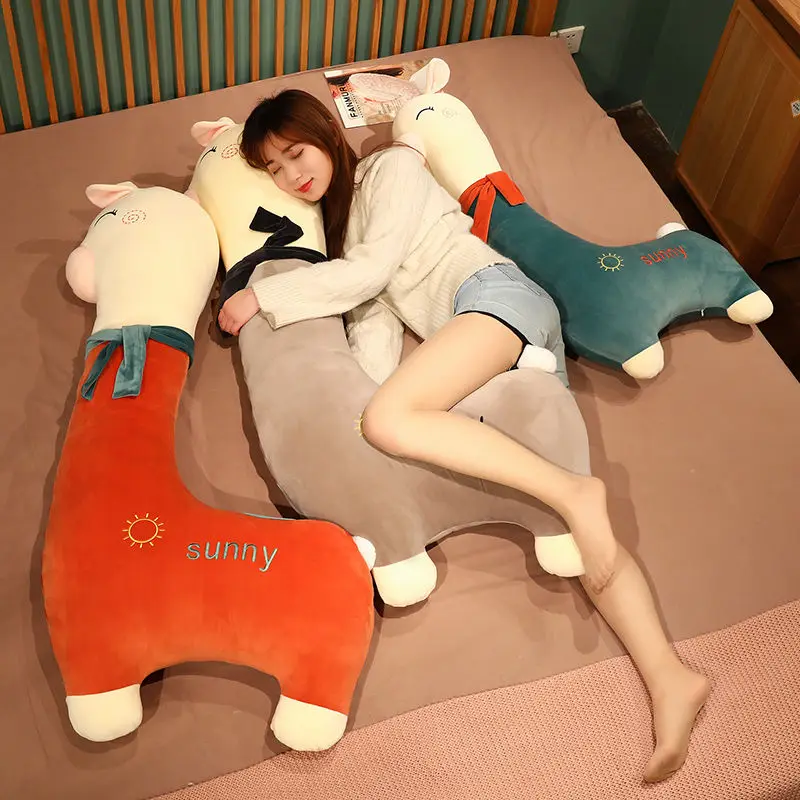 Alpaca Pillow Long Pillow Doll Super Large Girl Holding Sleeping Leg Clamping Doll Pillow On The Bed Pillow Pregnancy Pillow