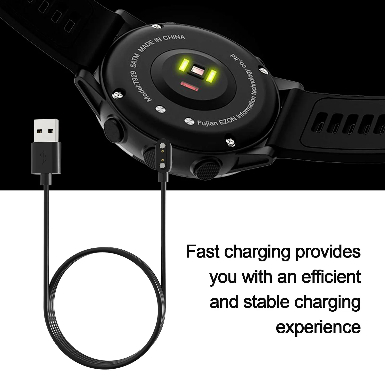 USB Charging Cable For EZON R3 Watch Magnetic Bracket Stand For EZON R3 Smart Watch Charger Durable Charging Cable Holder