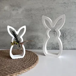 Easter Cute Rabbit Silicone Moulds Gypsum Car Mounted Incense Expanding Gypsum Decoration Mold Aromatherapy Candle Resin Molds