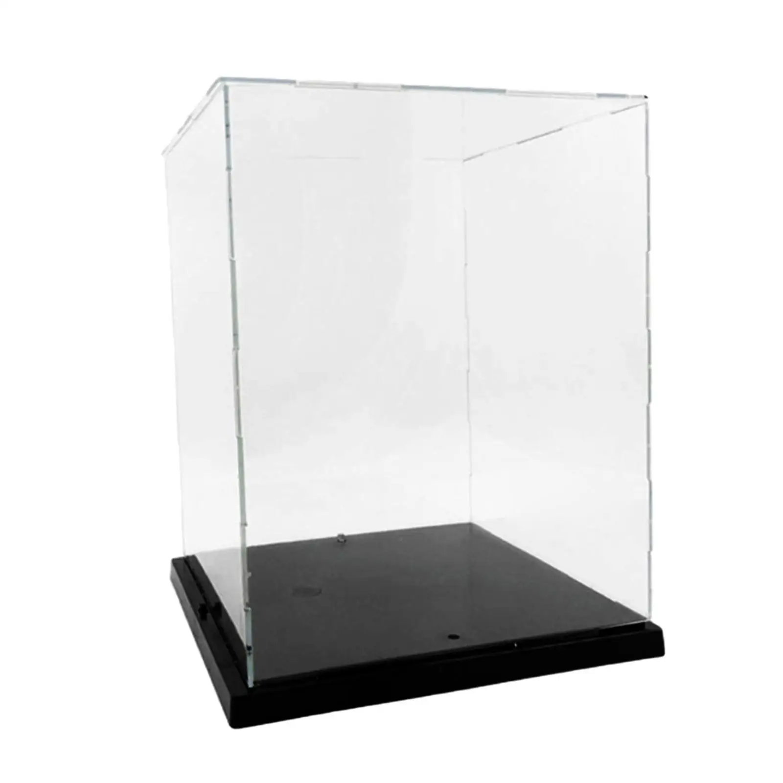 Acrylic Display Case Clear Storage Box with Showcase Dustproof Cube for Small Figure Home Collectibles 7.87x7.87x9.84 inch