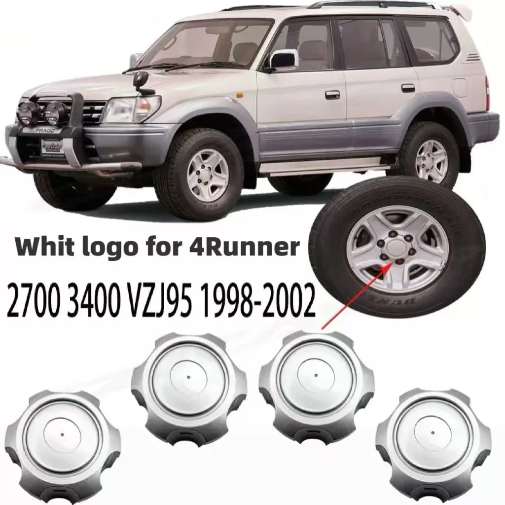 Image of 4 Stück 135mm Hochwertige Radnabenkappen Kompatibel mit 4Runner / Prado / Land Cruiser Prado 2700 3400 VZJ95 1998-2002