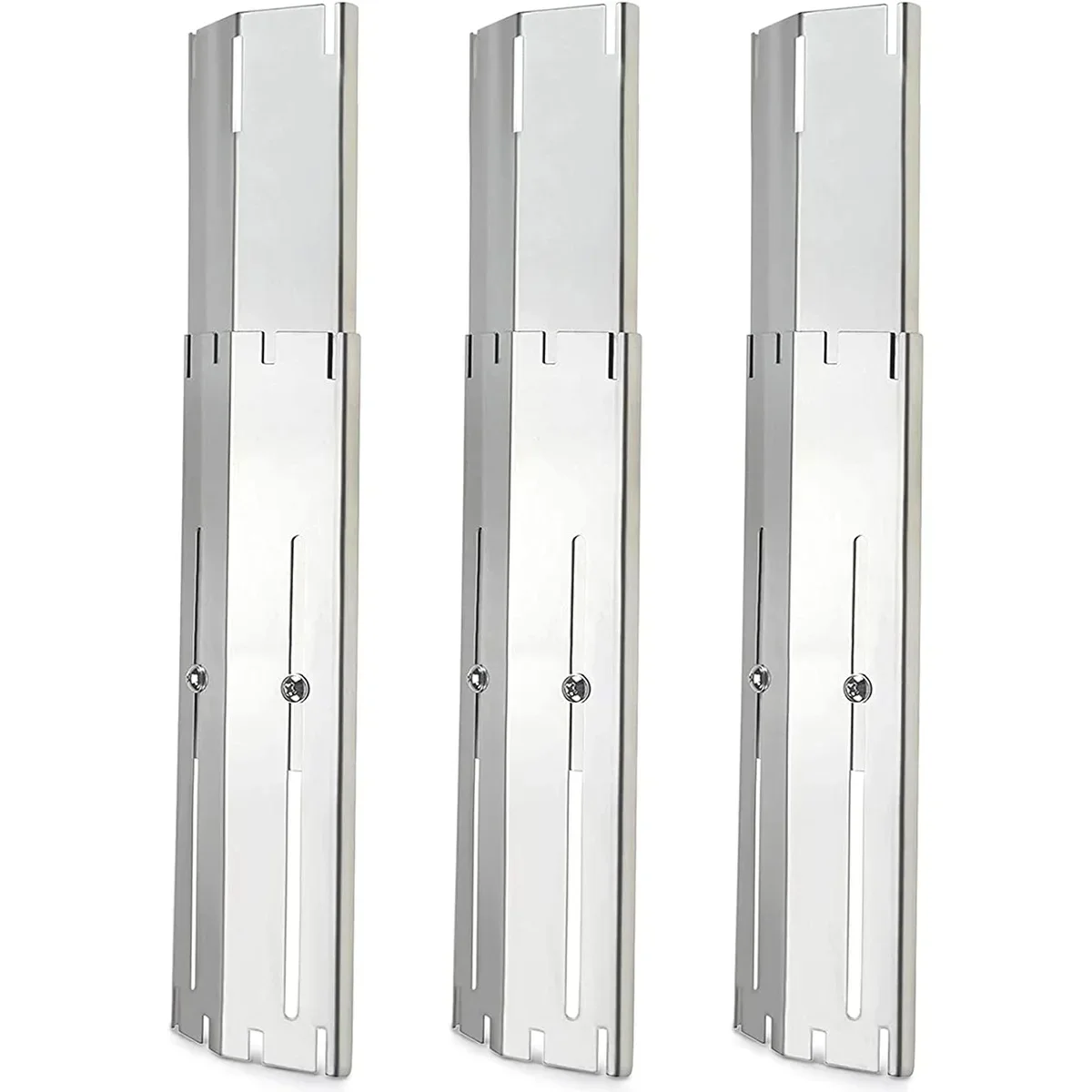

3Pcs Adjustable Grill Heating Plates Stainless Steel for Even Heat Distribution and Flare Up Prevention in Gas Grilling