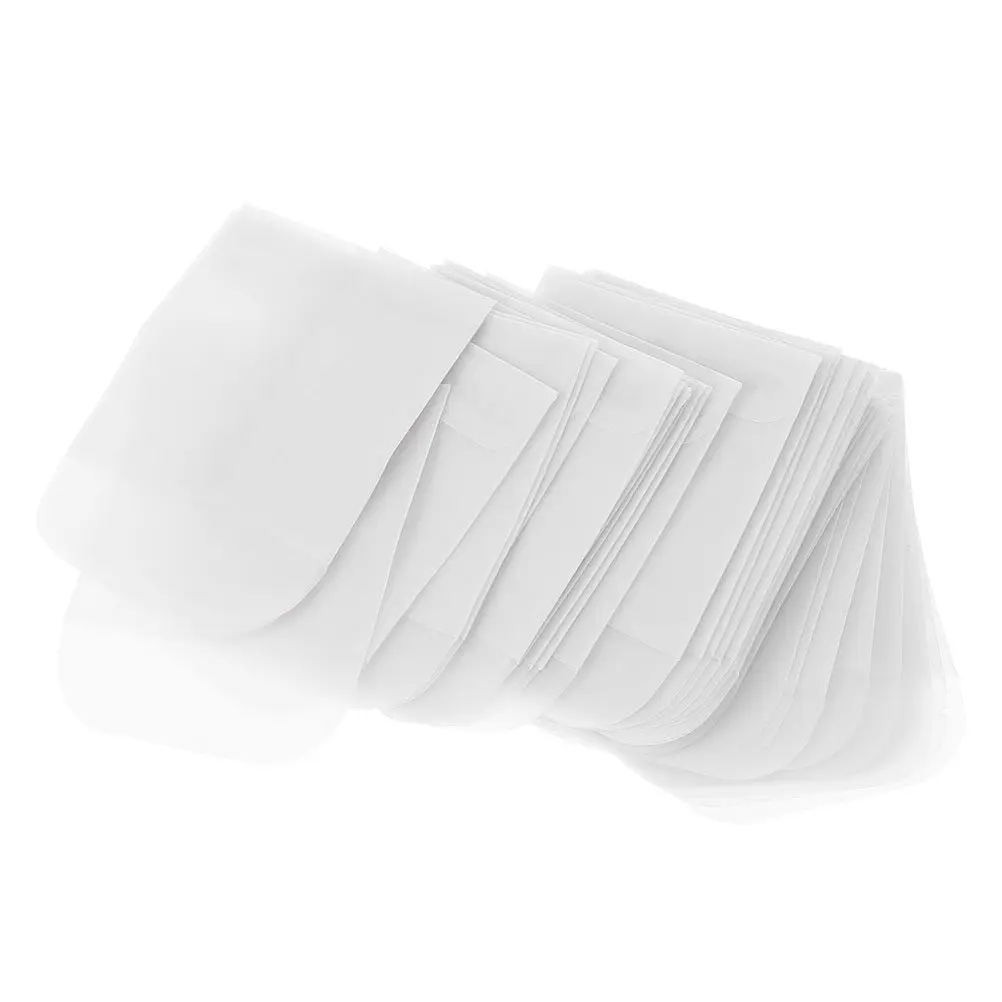 

60 шт. мини-конвертов из полупрозрачной бумаги с гладкой текстурой, 5x5 см, для демонстрации ювелирных изделий, сережек-гвоздиков, сувениров, билетов, образцов