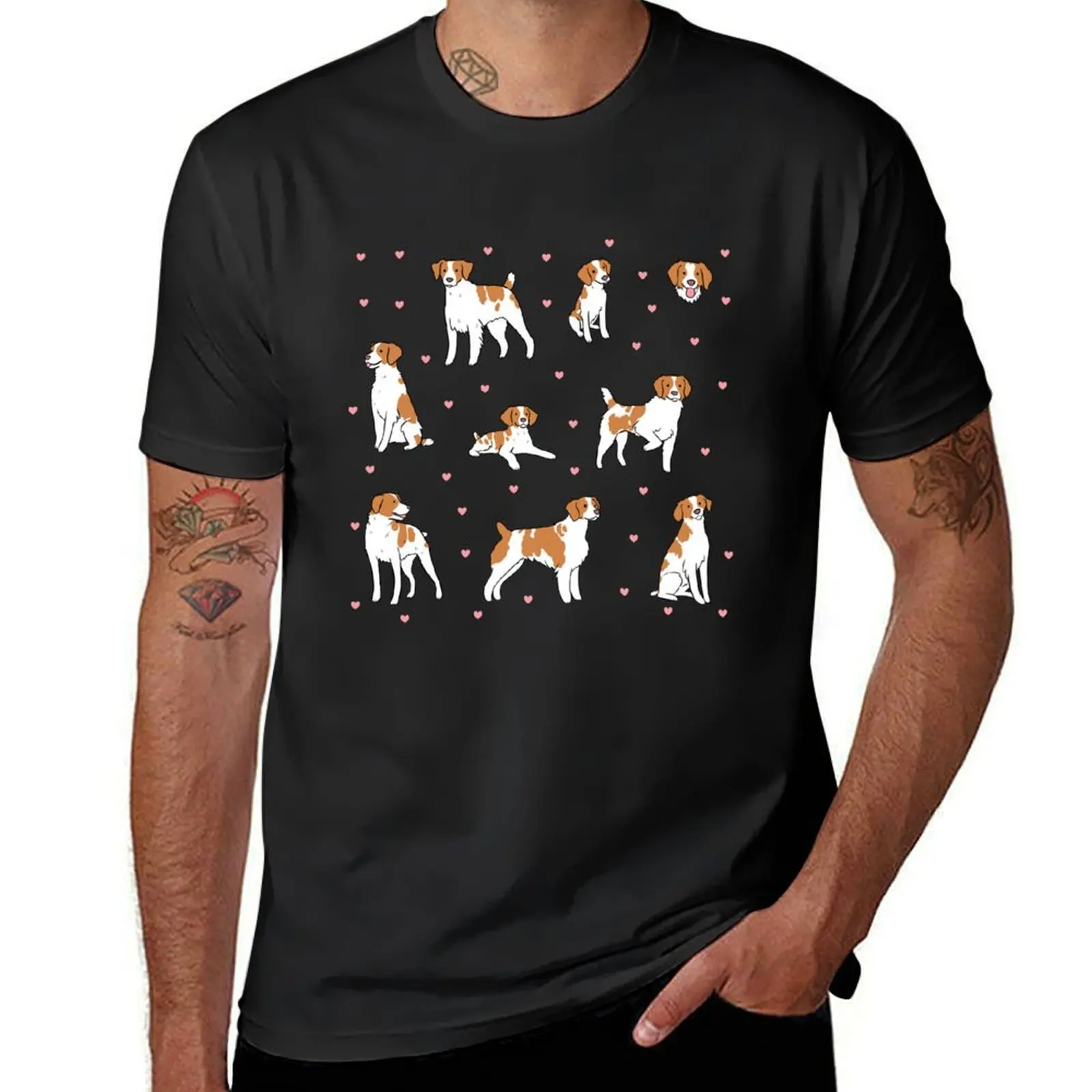 Brittany dog cute illustration pack T-Shirt cute clothes oversized funnys cute tops mens plain t shirts