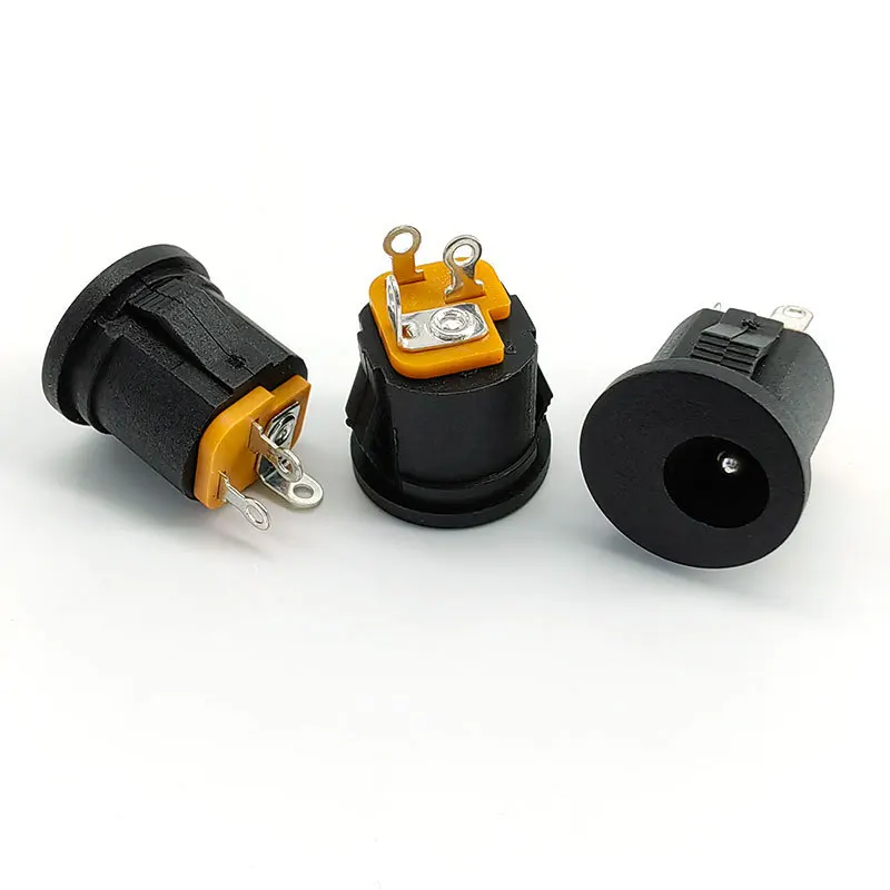 

50pcs Dc Power Socket 5.5Mm X 2.1Mm Locking Plug Panel Mount Electrical Connector Charging Outlet Compatible 5521 Plug Secure