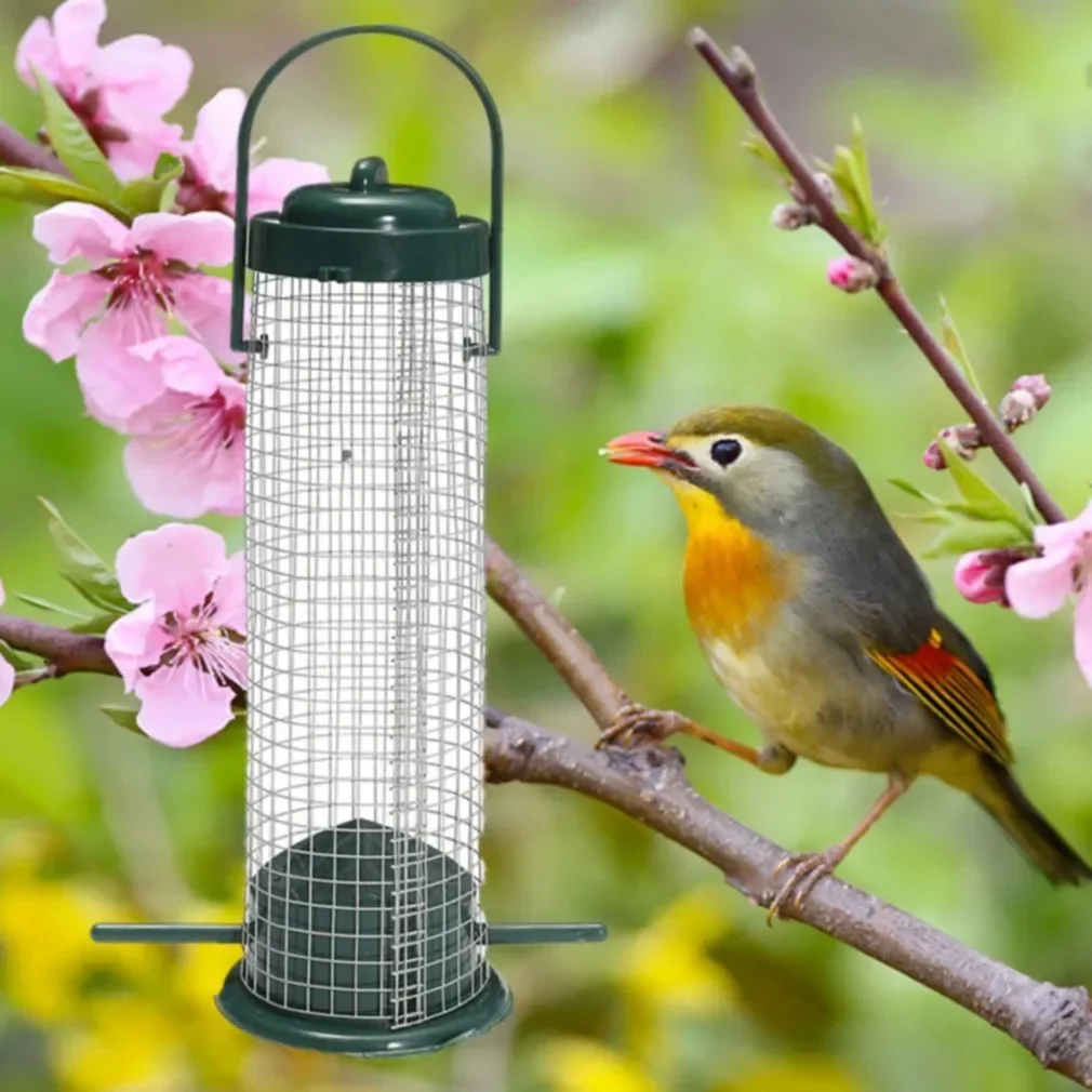 

Automatic Bird Feeder Food Bowl Outdoor Vintage Garden Decoration Squirrel-Proof Close Nature Hanging Steel Metal Art Sensation