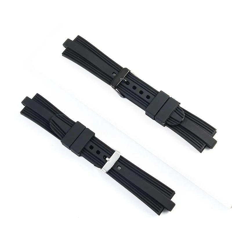 Exquisite and Durable Silicone Watchbands for Bvlgari Special Convex Interface  Waterproof Watch Strap 22x8mm 24x8mm