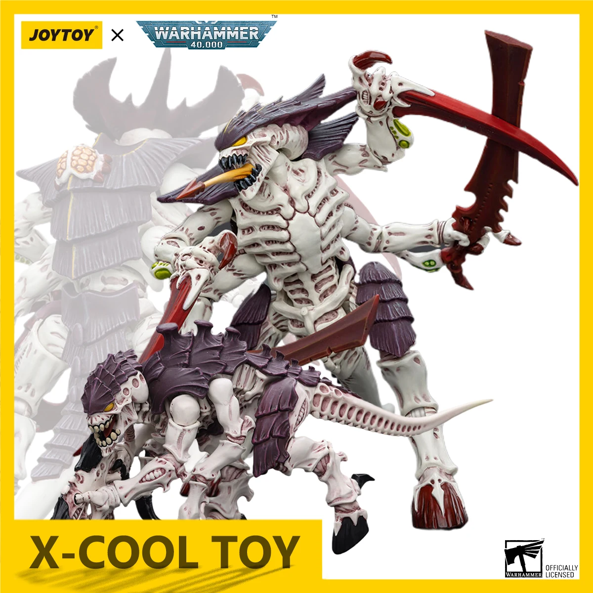 JOYTOY Warhammer 40K Tyranids figurka 1/18 flota ula Leviathan Tyranid wojownik i Termagant wspólne ruchome figurki zabawki