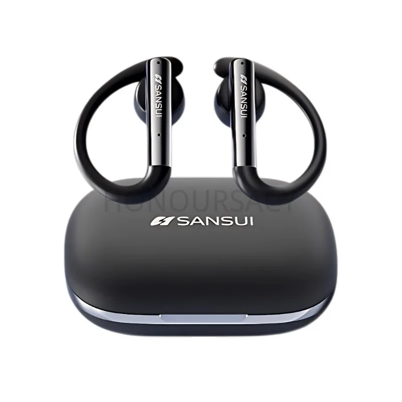 

Наушники SANSUI Open Ear с Bluetooth 5.4, беспроводные, с креплением на ухо, водонепроницаемые, для спорта, с четким звуком при звонках, длительным временем работы от батареи.
