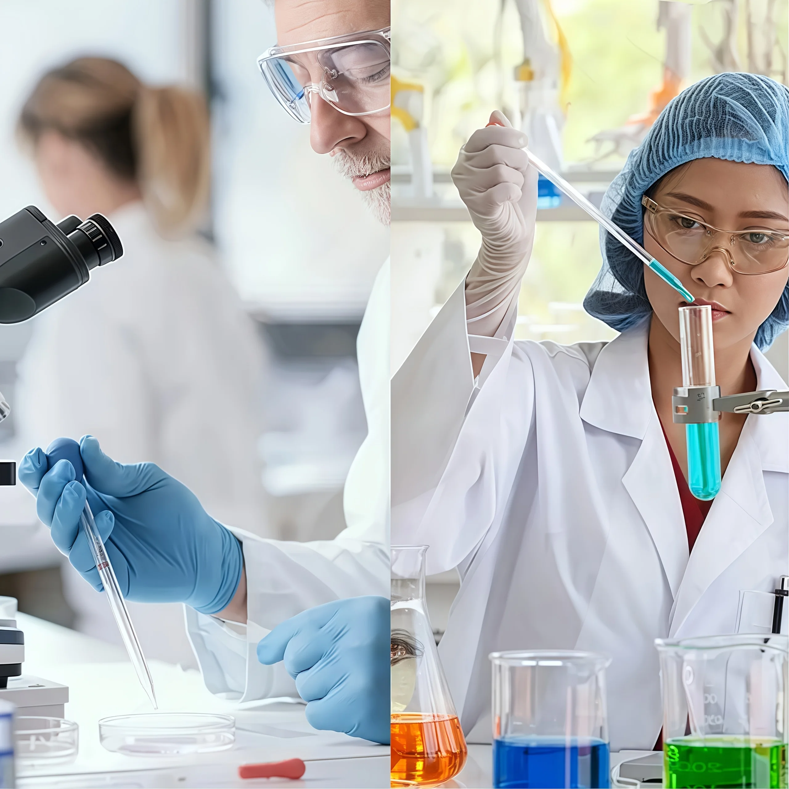 ماصة زجاجية، قطارة زجاجية 3 مل/10 مل مع قضيب تحريك زجاجي، فرشاة تنظيف 2 قطعة/4 قطعة