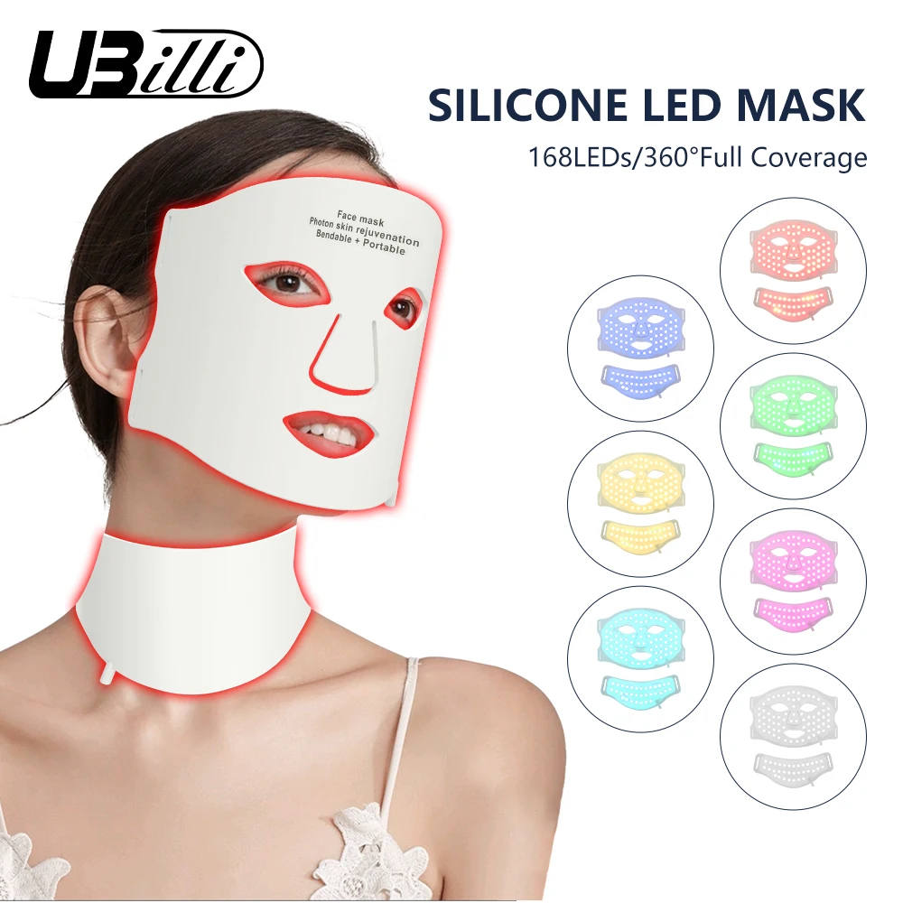 Maschera LED in Silicone per il viso regolazione multifunzionale per promuovere la rigenerazione delle cellule e sbiadire le rughe strumento di bellezza per la casa