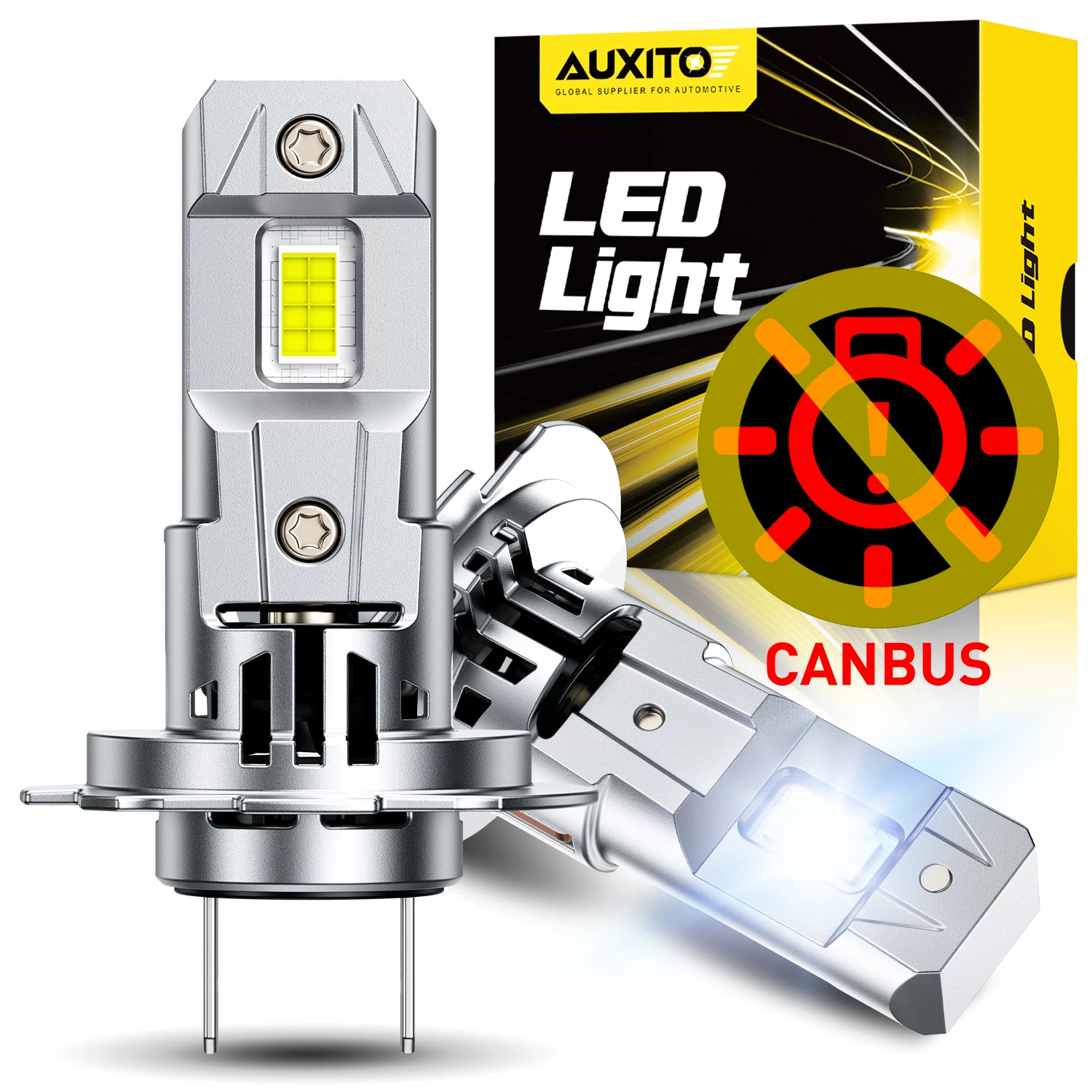

AUXITO 2Pcs Canbus H7 LED Bulb Headlight Powerful Super Bright White 6500K No Error Turbo LED H7 Lamps for Car Spotlight 12V CSP