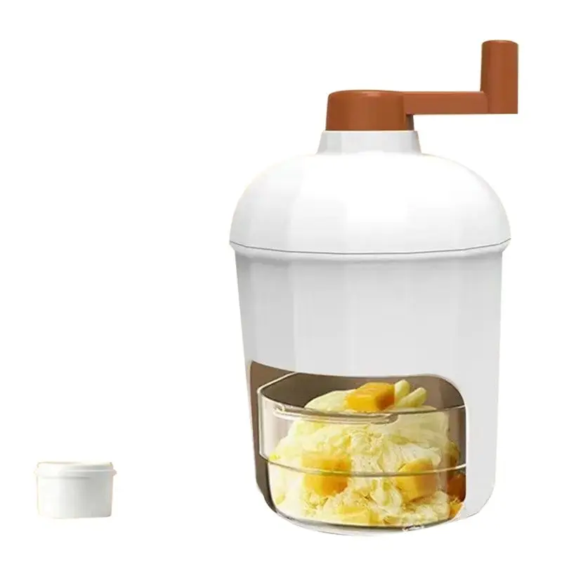 A53Q-Ice Crusher Manual Rotary Ice Crusher Small Manual Shaving Ice Machine For Household Kitchen Handheld Snow Crusher