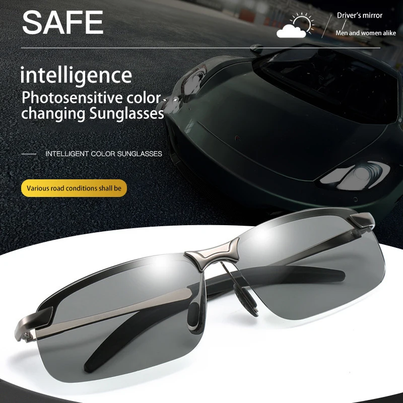 New Trendy Polarized Color Changing Sunglasses For Women Men Night Vision Car Driving Glasses Outdoor Fashion Ornament Jewelry