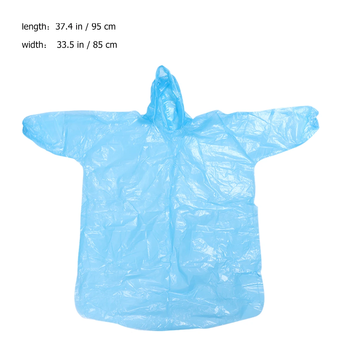 

Disposable Raincoat with Hood Adult Windproof Portable Lightweight Travel Rainwear Water Rides One Size Fits