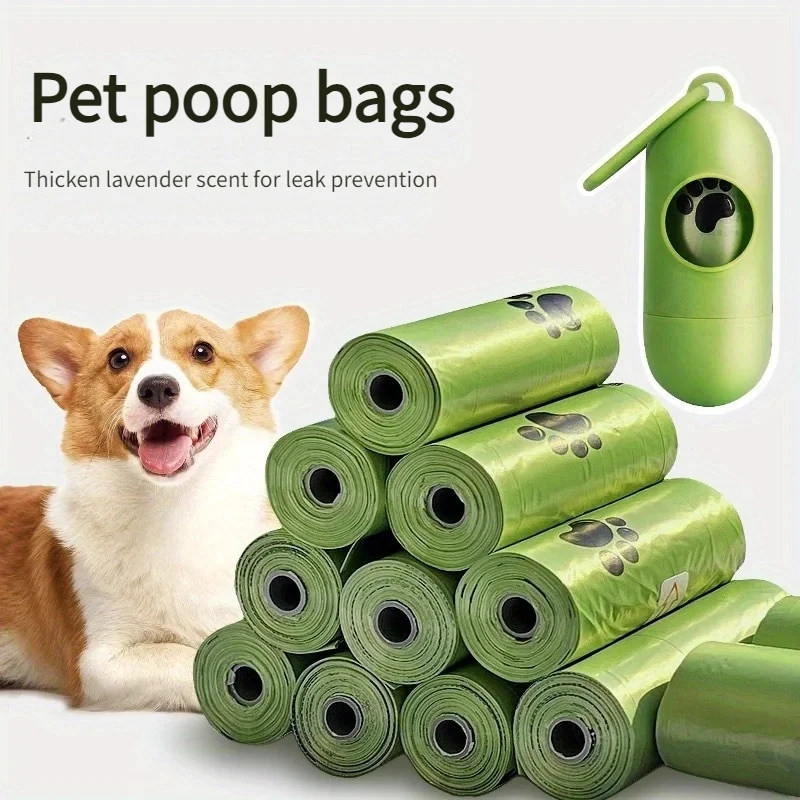 Bolsas para excrementos de perros degradables para limpieza Bolsas ecológicas para excrementos de mascotas adecuadas para perros y gatos u otros mascotas