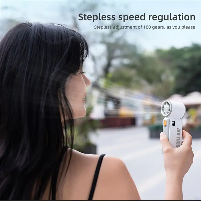 BABZ High-Speed Handheld Electric Fan Mini Portable Violent Fan Foldable USB Rechargeable Outdoor Cooling Fan