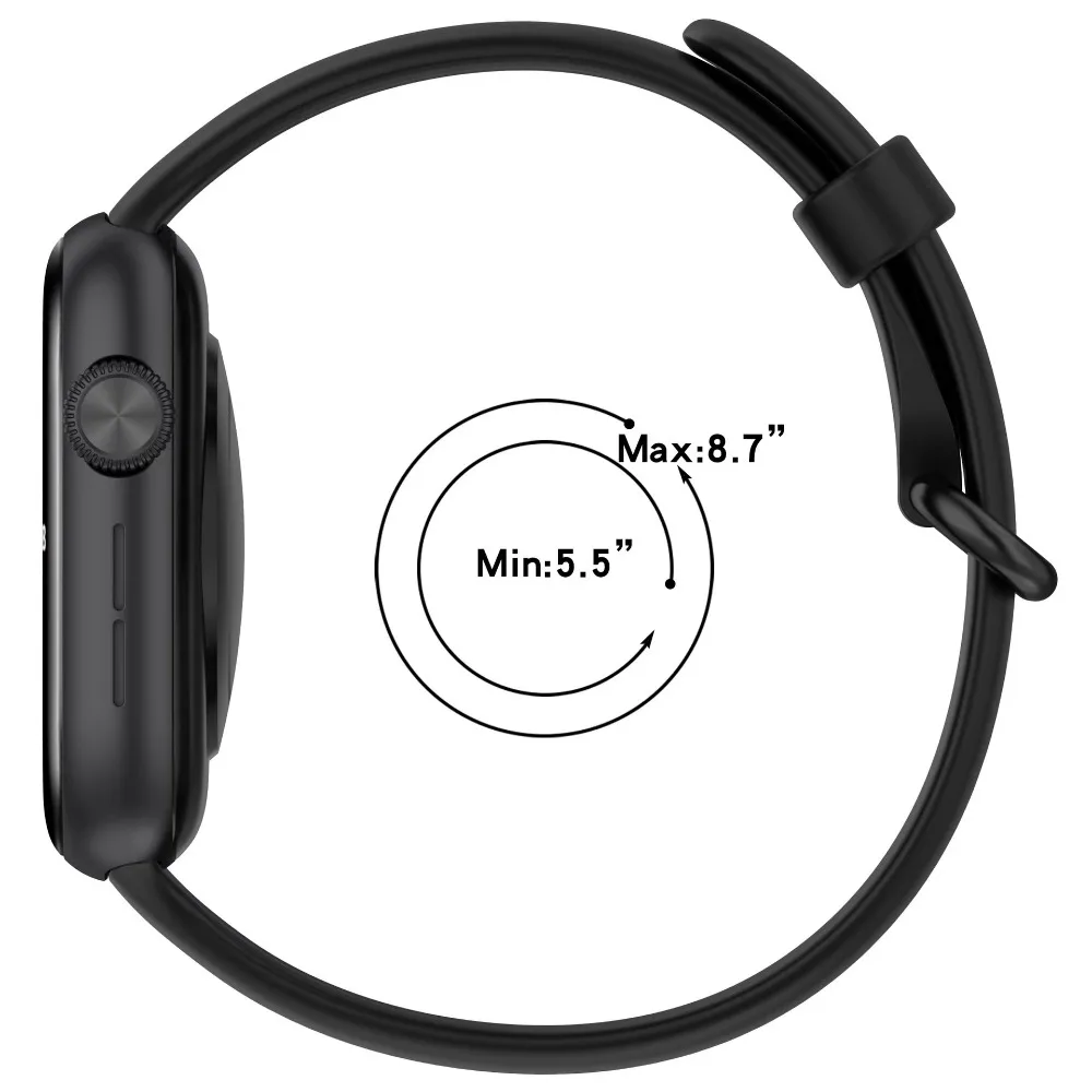 Honor Watch 5 용 실리콘 스트랩, 스테인레스 스틸 버클, 편안한 조절식 손목 밴드, 교체 가능한 팔찌