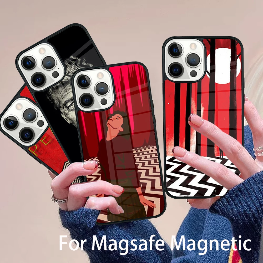 

TV Series Twin Peaks Phone Case Magesafe Magnetic Wireless Charge Cover For IPhone 16 11 12 13 14 15 Pro Max Plus Mini