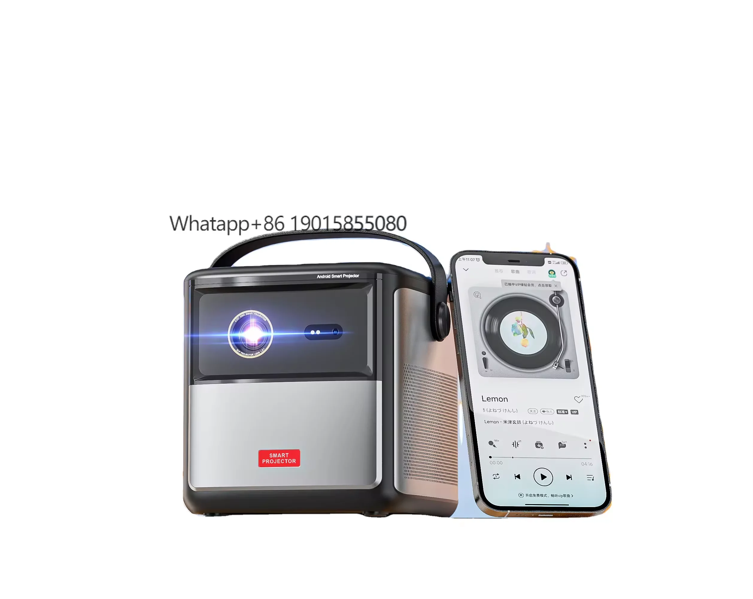 

S8 Smart Android Mini LED Built-in Speaker Stereo Video Portable 3D 4K 1080P DLP WIFI Projector for 4K Home Cinema