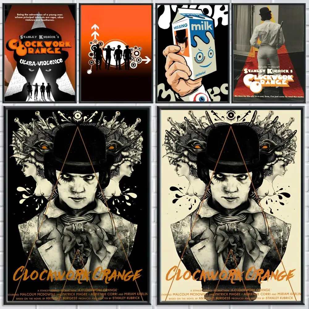 

Movie C-clockwork Orange Painting Calligraphy Canvas Posters Fancy Wallart for Living Room Painting Decoration Room Wall Decor