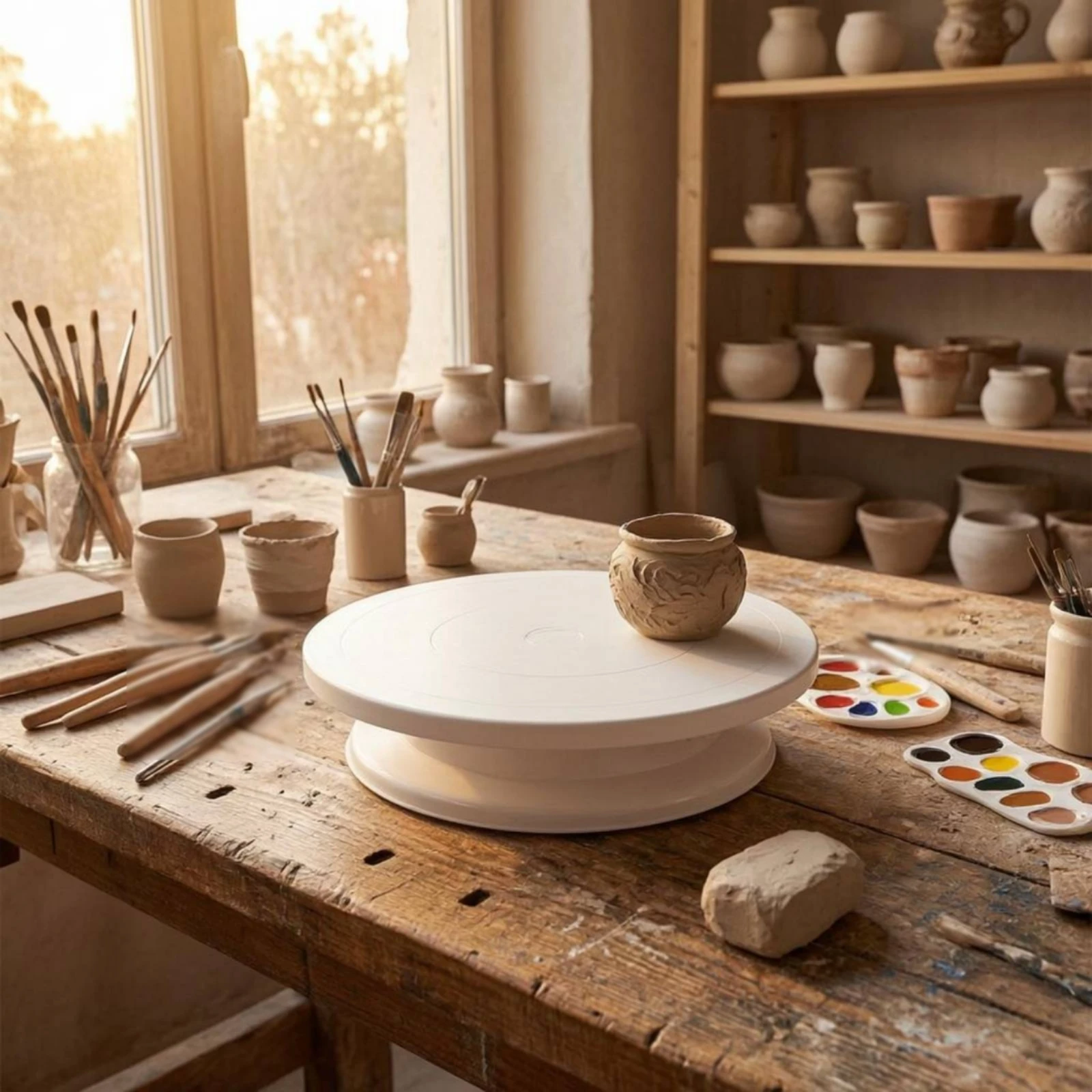 

Sculpting Turntable Ceramic Pottery Turntable Sculpting Wheel Rotating Clay Rotating Wheel Flat Top
