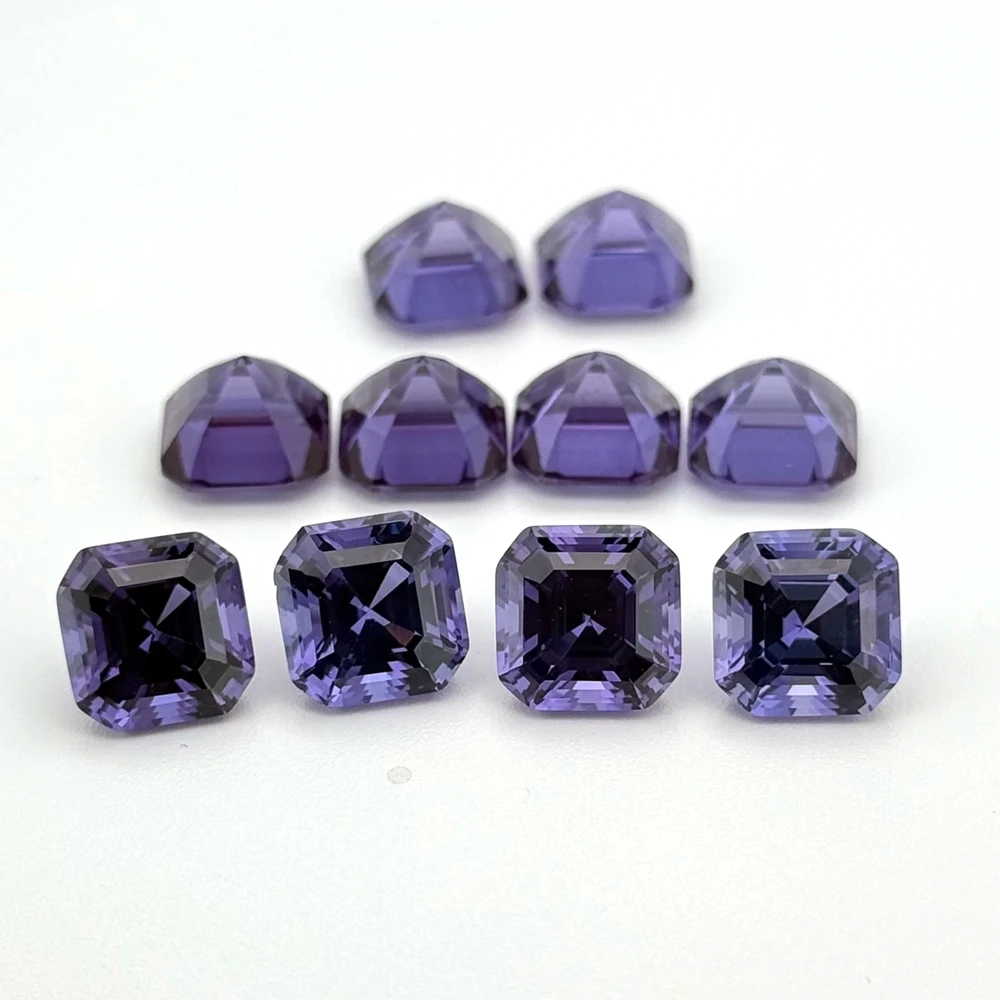 

Color Change Corundum Asscher Cut 10x10mm 6.6 Carat Square Alexander Stone
