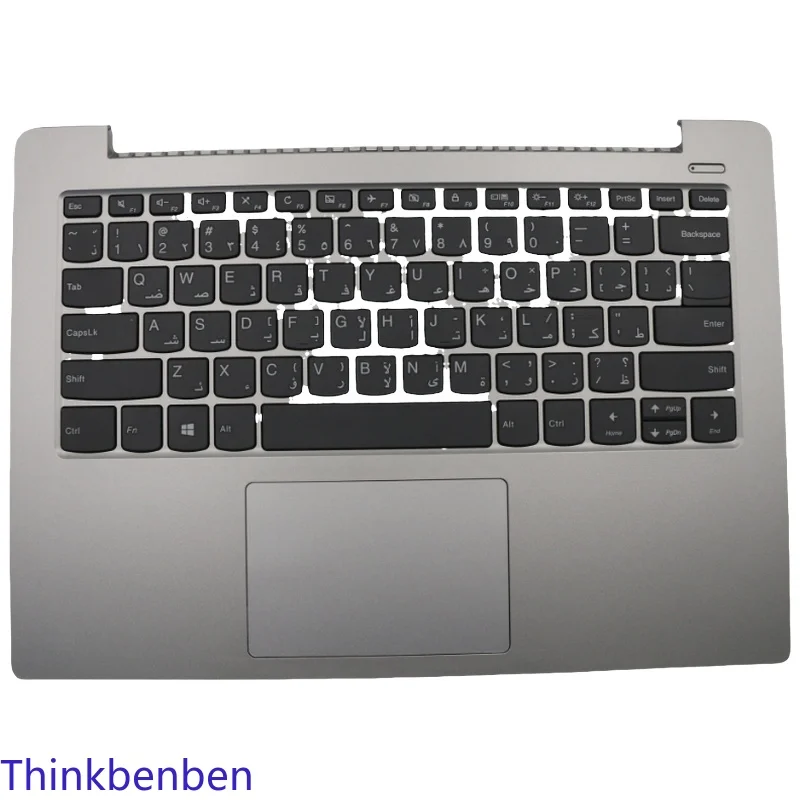 

ARA Arabic Platinum Grey Keyboard Upper Case Palmrest Shell Cover For Lenovo Ideapad 330S 14 14IKB 14AST 5CB0R07769