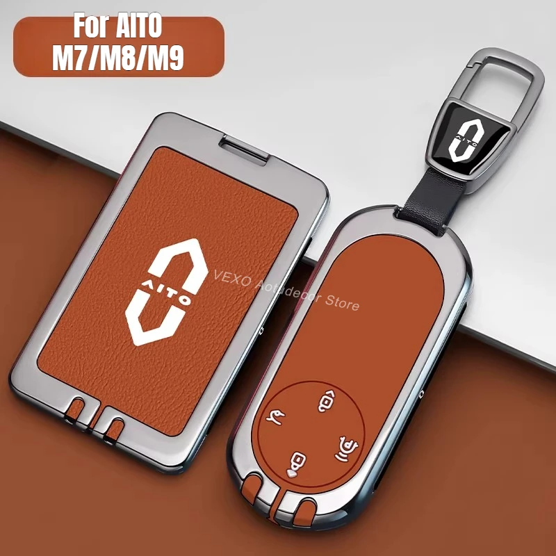 

‌For AITO M7 M8 M9 Ultra 2026 Car Key Fob Case Electric Vehicle Key Case Protective Shell Cover Car Key Fob Keychain Accessories