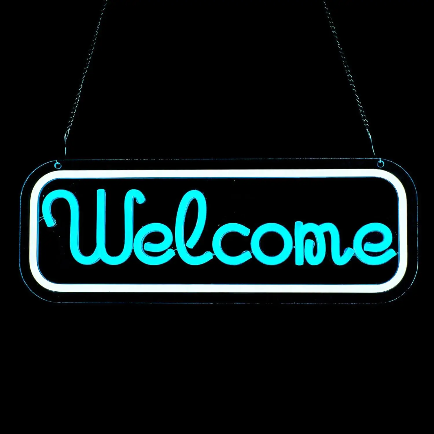 Welcome Letter Shaped Neon Sign Dimmable LED Lights For Karaoke Bar Restaurant Cafe Salon Game Room Front Window Wall Decoration