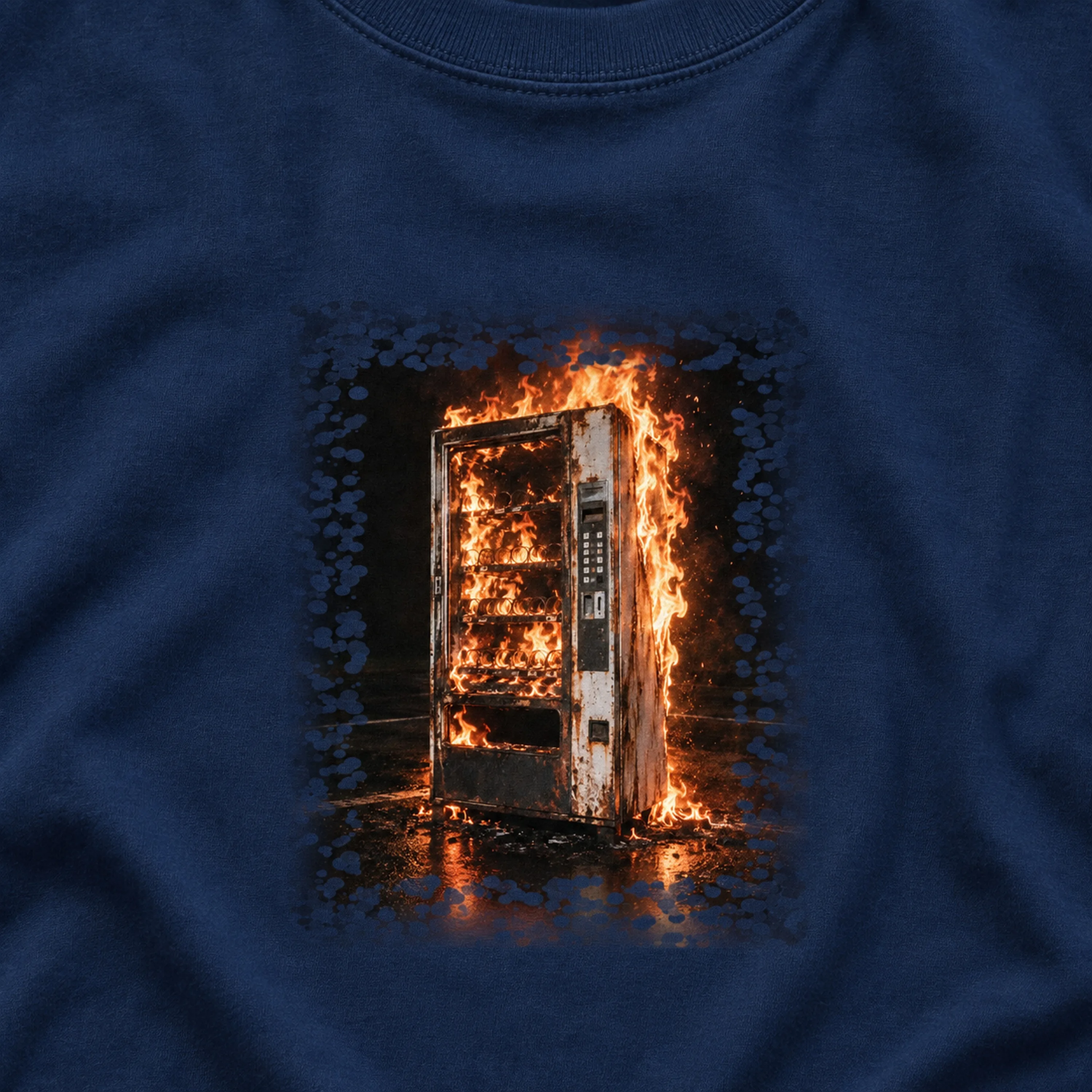 Night Burn Vending Machine Graphic Crewneck T-Shirt