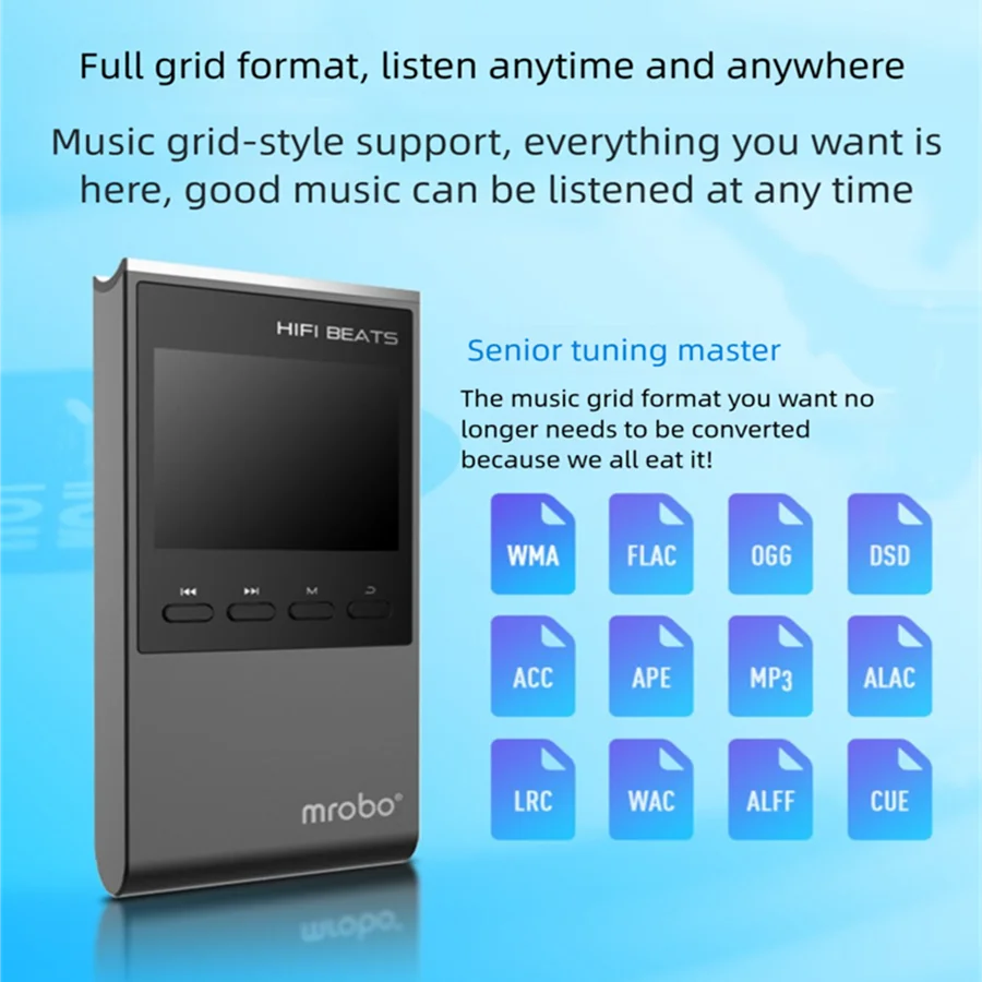 128GB HIFI ضياع مشغل موسيقى MP3 سبائك الألومنيوم الجسم الروتاري التحكم 1.8 بوصة مشغل MP4 مع بطارية 2000mah وقت اللعب الطويل