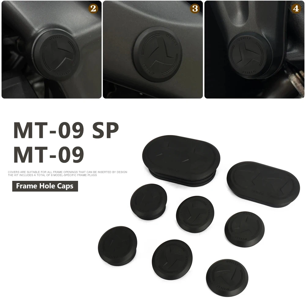 

For YAMAHA MT-09 MT-09SP MT09 SP MT 09 2021-2025 2024 2023 2022 Frame Cap Decoration Kit Motorcycle Frame Hole Cover Caps Plug