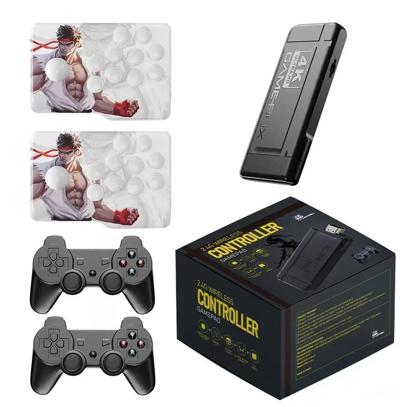 

New Game Stick 4K 15000 K9S HD Output 2.4G Wireless Controllers Retro Video Game Console Simulators PS1 Kids Gifts Dropshipping